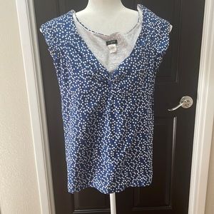 J. Crew | Cotton Polka Dot Top